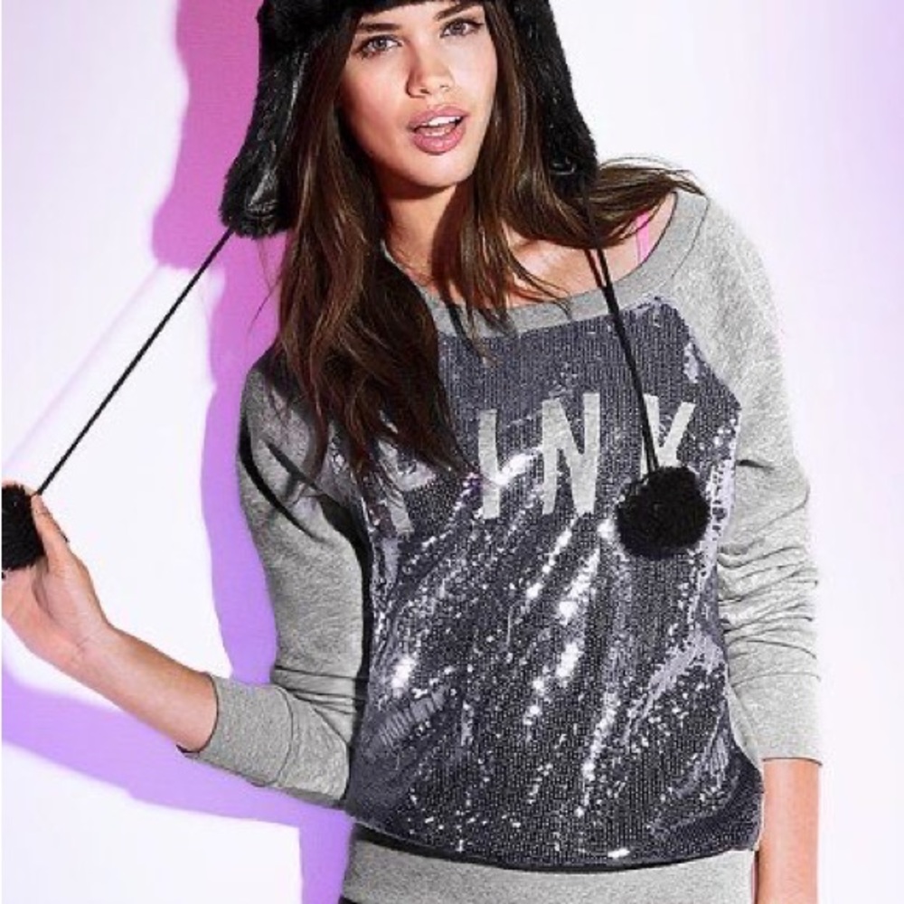 Victoria’s Secret Pink HTF Limited Edition Fashion Show Exclusive Bling Pullover